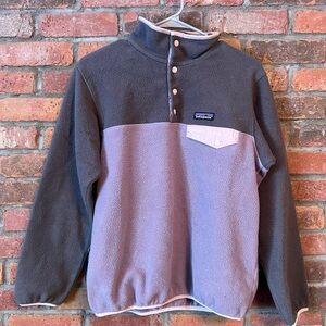 Patagonia Snap-T Fleece Pullover - Lavender & Charcoal